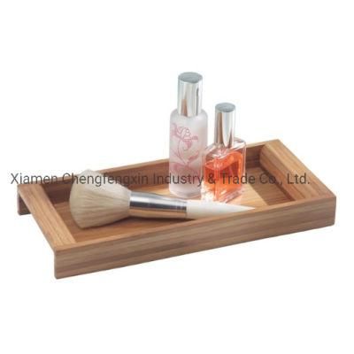 Natural Wooden Bamboo Cosmetic Organizer Tray for Makeup