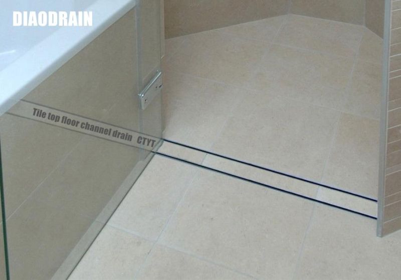Black Tile Top Grate Shower Drain Channel Drain Linear Drain Floor Drain of Stink Free