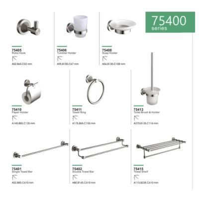 Ortonbath Brushed Nickle Polished Stainless Steel Bathroom Hardware Set Includes 24 Inches Adjustable Towel Bar