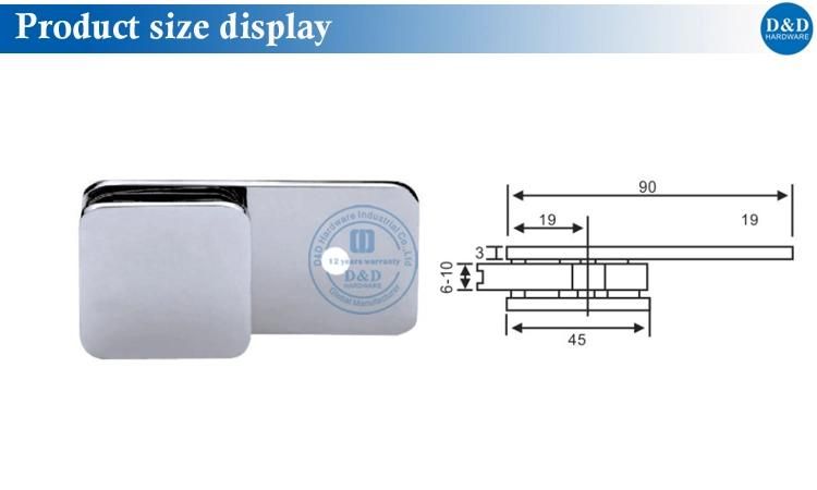 Hardware Accessories SS304 Glass Connector for Washroom Doors