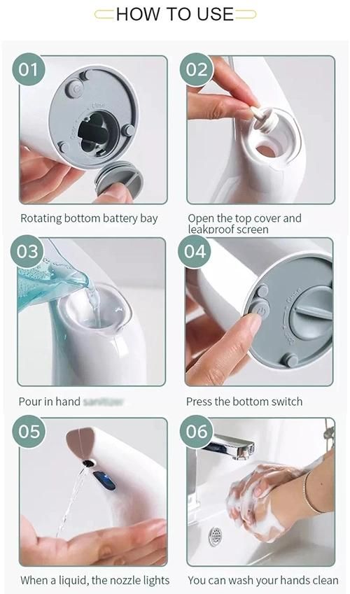 Touchless Sensor Soap Dispenser 300ml, Smart Hand Sanitizer Soap Dispenser, Restaurant Automatic Soap Dispenser, Bathroom Automatic Soap Dispenser