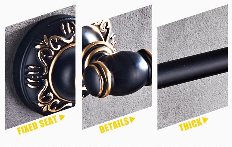 Flg Black Paint Space Aluminum Single Towel Bar