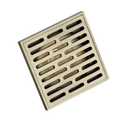 Hot Sale Green Bronze Square Tile Insert Floor Drain with Anti-Odor