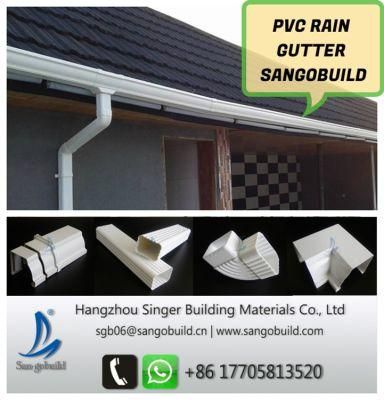 Foshan Hot Sell Factory Directly Sell PVC Rain Gutter and Downspout for PVC Roofing Materials