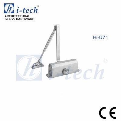 Hi-071 Building Door Hardware Fittings Aluminium Adjustable Automatic Overhead Hydraulic Fire Spring Loaded Hold Open Best Door Closer