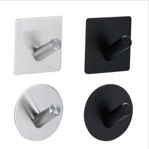 Strong Sticky Bathroom Washroom Stainless Steel Robe Towel Coat Hook