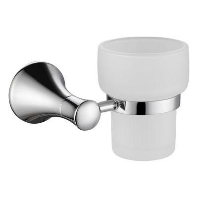 Brass Wall Mounted Toothbrush Glass Cup Single Tumbler Holder (NC8005)