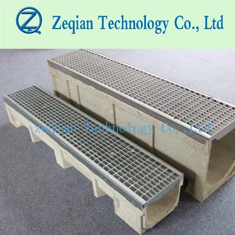Stainless Steel Grating Cover Polymer Resin Concrete Linear Drain