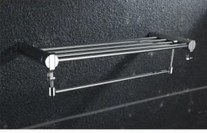 Double Towel Rack 304 Stainless Steel Wall Mounted Hotel Set
