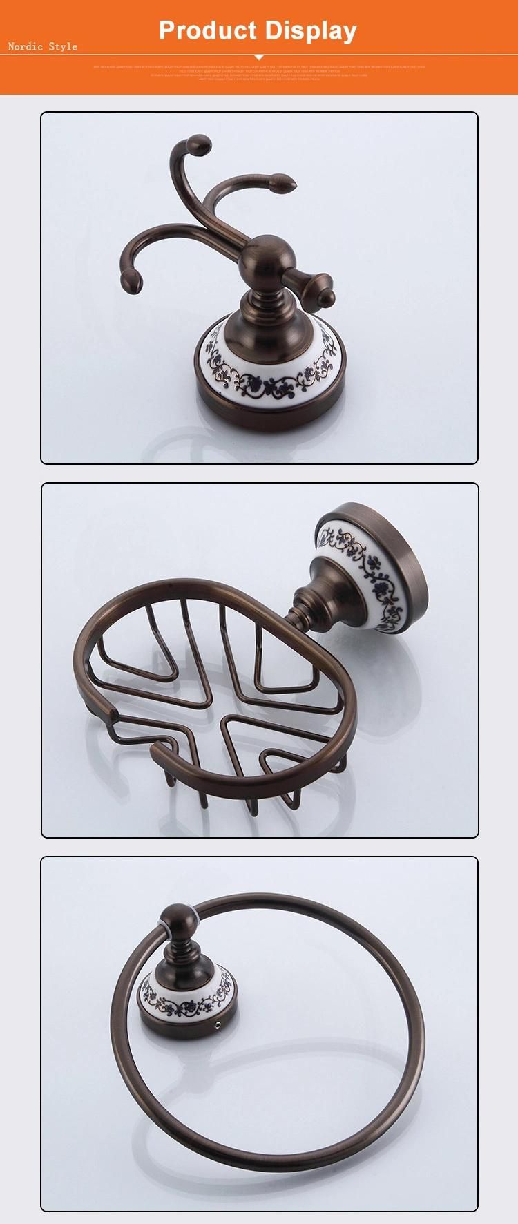Orb Antique Towel Bar Brass Wall Mounted Towel Racks Shelf Holder
