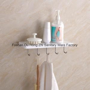 Bathroom Fitting Wall Mounted Towel Shelf ABS Bathroom Shelf with Paper Holder