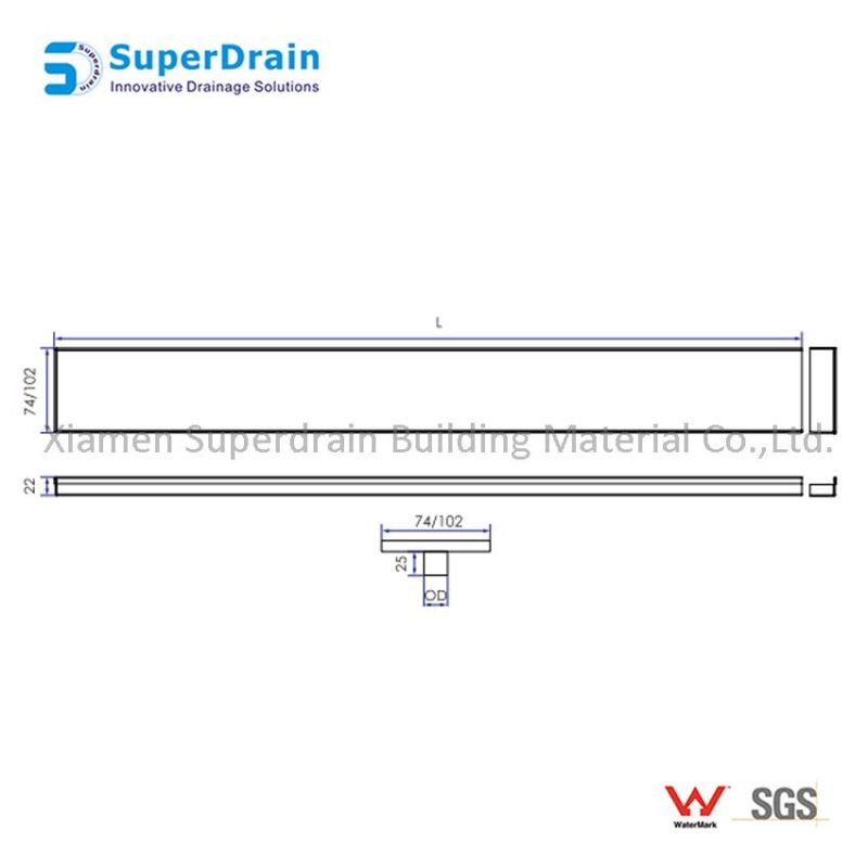 Customized Stainless Steel 304 or 316 Floor Drainer with Movable Outlet