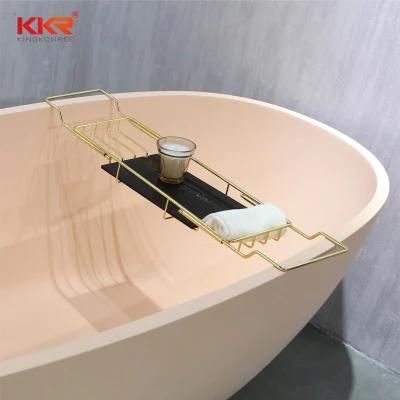Custom Colors 2 in 1 Bamboo Bathtub Caddy &amp; Laptop Bed Tray with Folding Legs