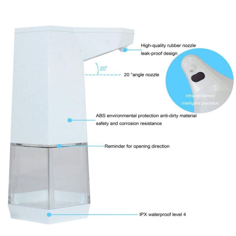 Automatic Touchless Soap Dispenser 360ml, Foaming Hand Soap Dispenser Battery Operated Electric Soap Dispenser for Bathroom Kitchen Office