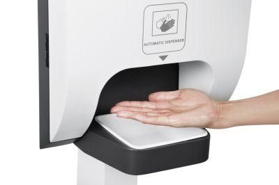Hospital Auto Spray Sanitizer Dispenser 21.5 Android System Advertising Stand Floor WiFi Digital Signage for Public