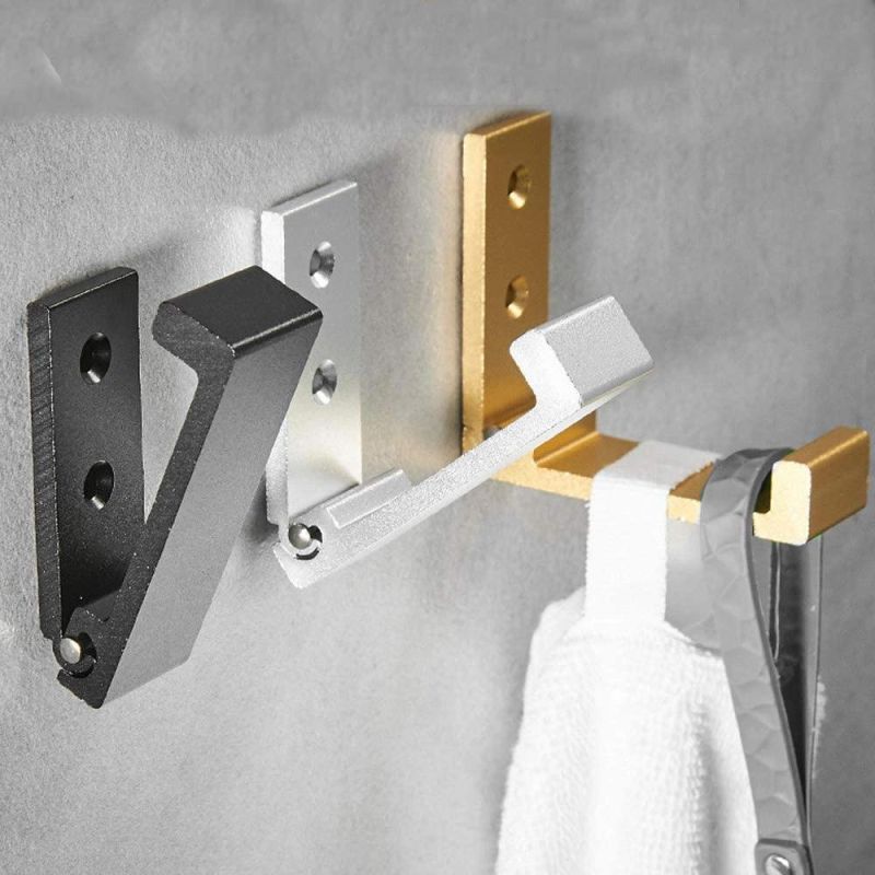 Folding Wall Coat Hook, Adhesive Foldable Hooks, Aluminum Alloy Heavy Duty Single Towel Hook, Hanging Jackets Headset Robe Clothes