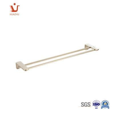 Modern Wall Mounted Towel Shelf Towel Bar for Bathroom Zinc Alloy + SS201 Double Bar