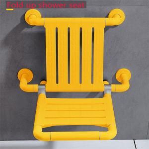 Wall Mounted up Turning Shower Chair ABS Anti Slip Fold up Shower Seat for Disabled