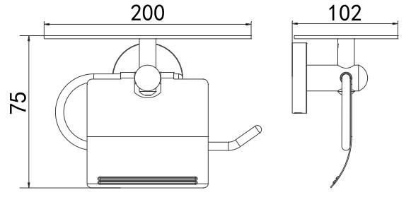 Big Sale Bathroom Accessories Stainless Steel Satin Finished with Shelf Paper Holder