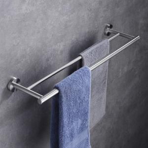 Wall Mounted Best Sales Bathroom Double Towel Rail 304 Stainless Steel