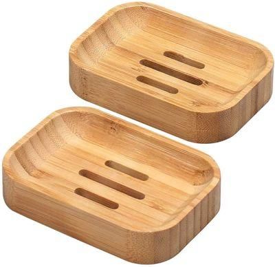 Bar Soap Holder Shower Bathroom Kitchen Sinks and Counter Top Soap Tray Wholesale Bamboo Soap Dish