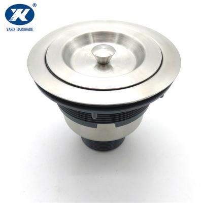 Stainless Steel Sink Waste Strainer with Basket for Kitchen Basin Leach Basket Plug Stopper