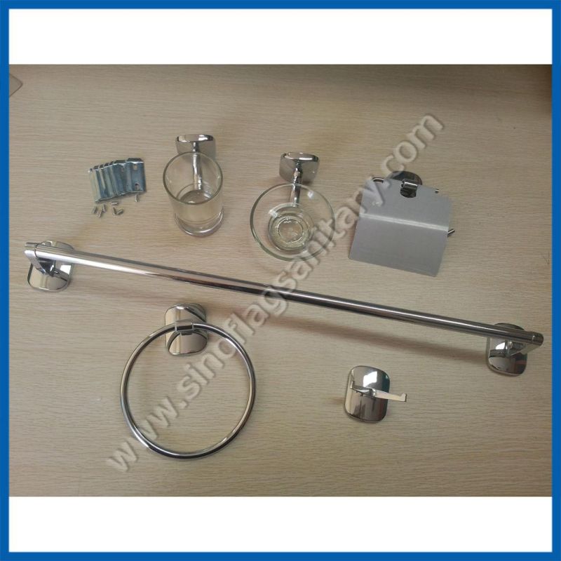 Zinc Alloy 6 PCS Set Modern Cheap Hotel Bathroom Accessories