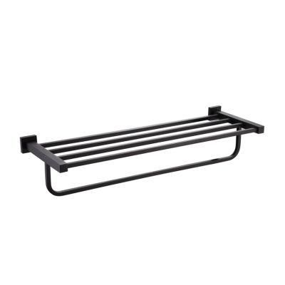 Sanitary Ware Bathroom Accessories Black Double Bath Towel Shelf (300721)