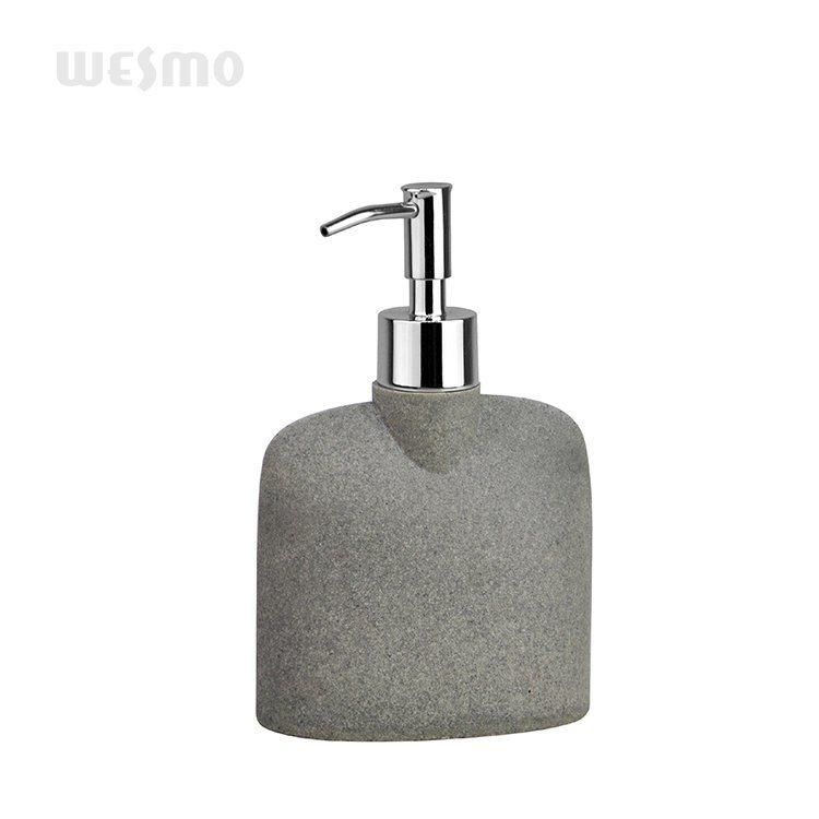 Factory Made Sandstone Resin Bathroom Accessories Manual Soap Dispenser