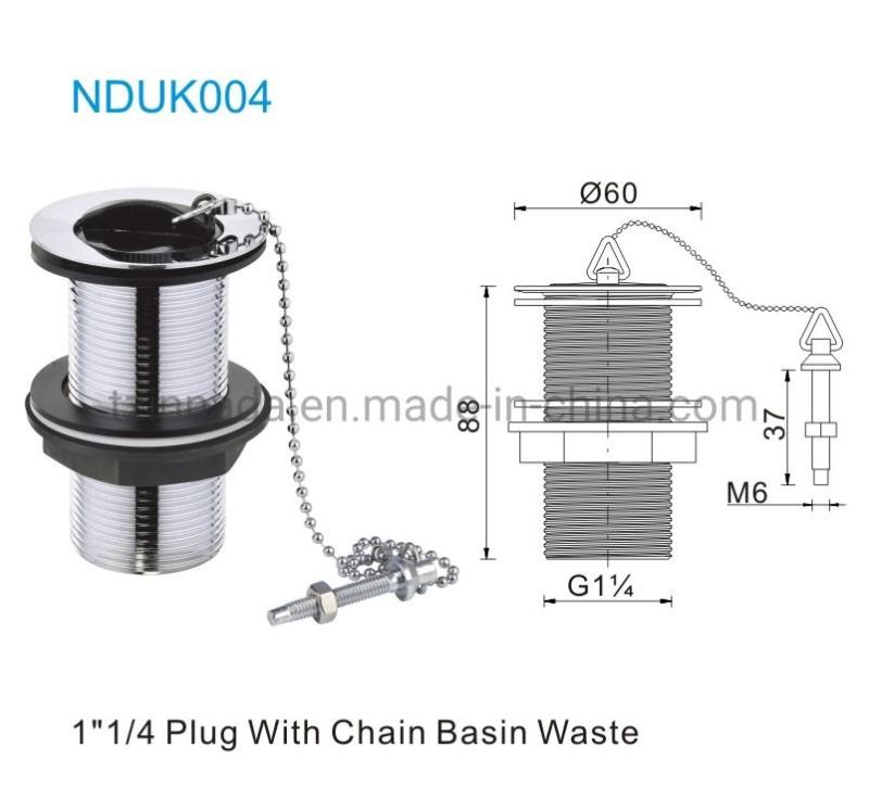 1" 1/4 Brass Plug Pop up Waste UK Design Basin Drainer (NDUK002)
