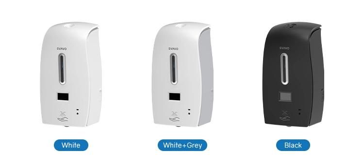Wall Mounted Battery Operated Touchless Automatic Spray Alcohol Hand Sanitizer Dispenser with Thermometer Buzzer for Hospital