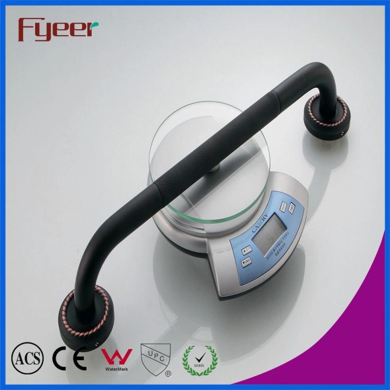 Fyeer Black Series Bathroom Accessory Brass Antislip Safety Grab Bars