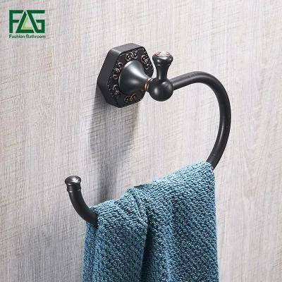 Flg Oil Rubbed Bronze Plated Brass Bathroom Towel Ring