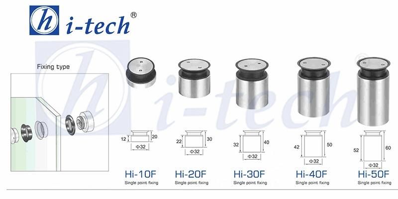 Hi-20f Stainless Steel Glass Standoff Modern Round Solid Safety Glass Handrail Railing Standoff Hardware