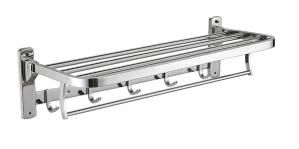 Stainless Steel 304 Bathroom Wall Mounted Towel Rack Polished Finishing Towel Rail