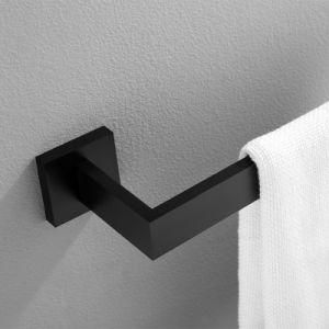Bathroom Black and Chrome Suction Cup Wall Mounted Stainless Steel Magnetic Towel Bar