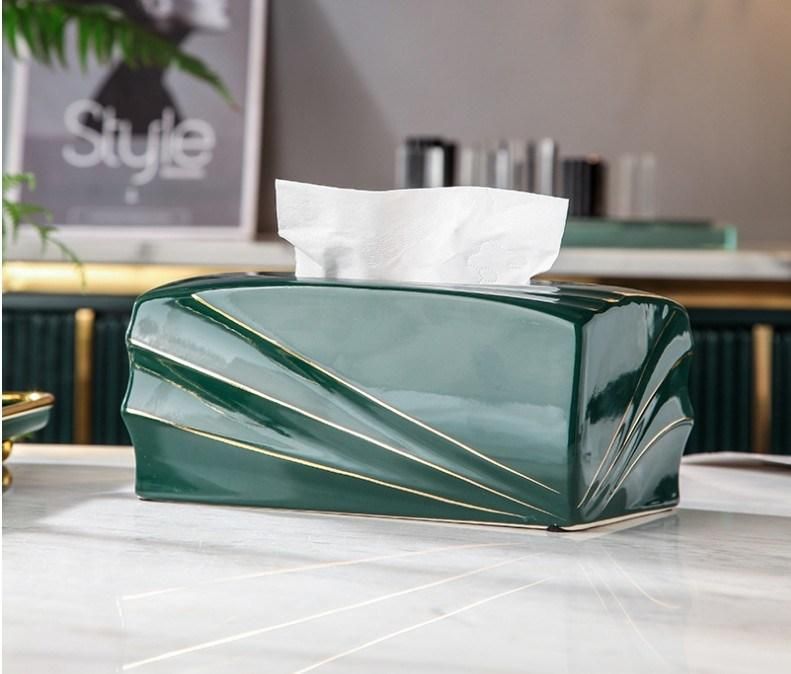 American Ceramic Tissue Box Noble and Elegant Ceramic Tissue Box High Quality Storage Box