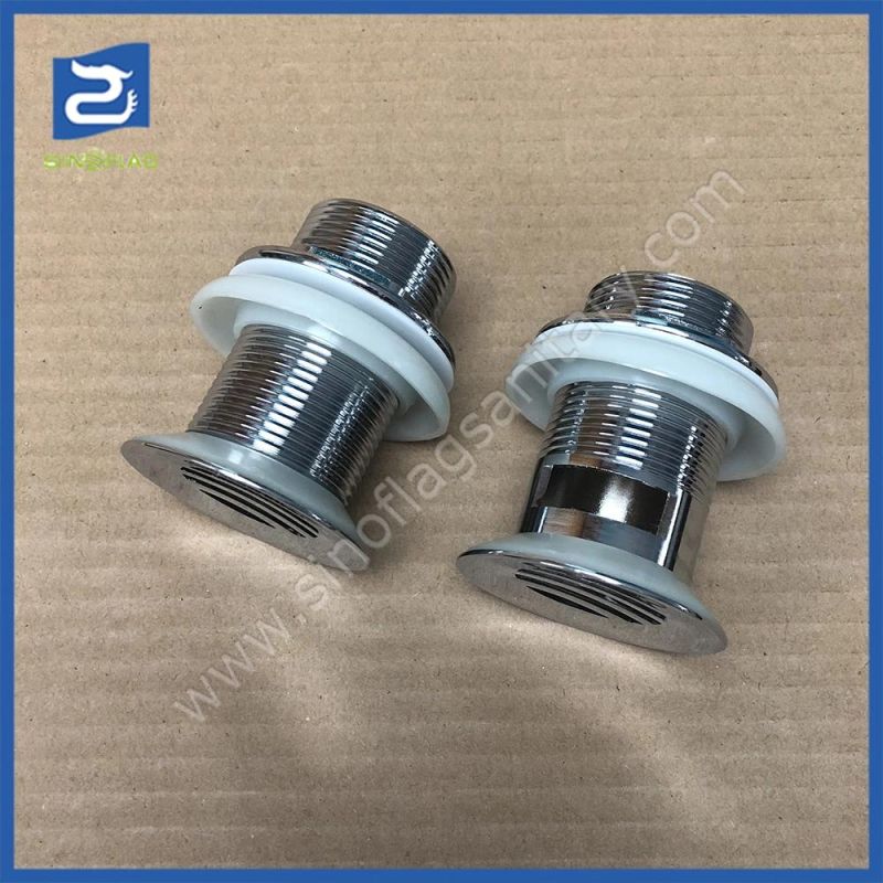1.1/4 X 60 mm Polish Chromed Brass Shaft Valve with Filter Without Overflow