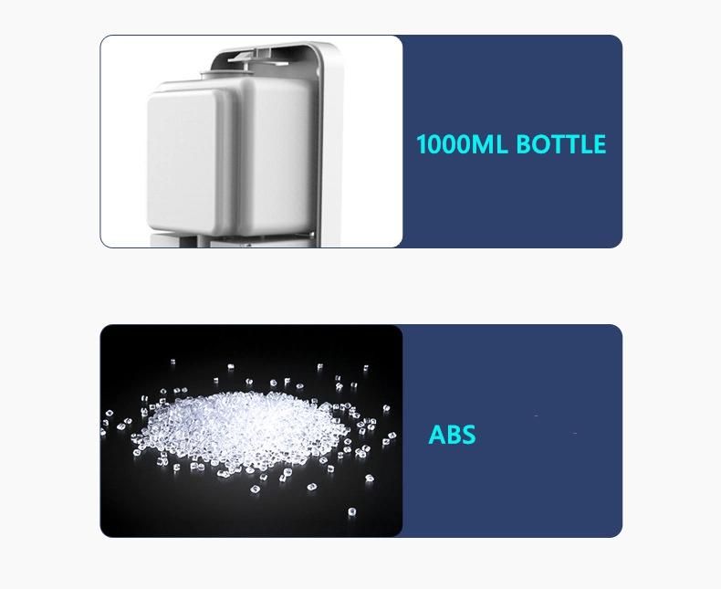 Large Capacity 1000ml Touch Free Sanitizer Liquid Electric Foam Smart Spray Alcohol Foam Gel Automatic Sensor Soap Dispenser Wall Mounted