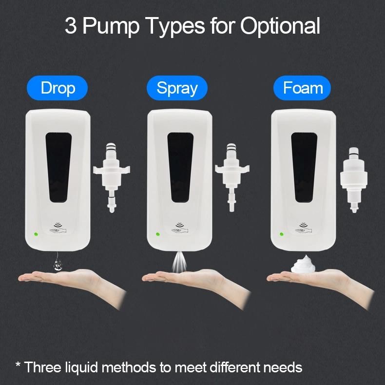 Plastic Pump Ceramic Touchless Liquid Soap Dispensers Wall Mount