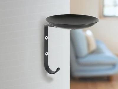 Black Metal Wall Hanger Coat Hooks Home Decoration with Round Top