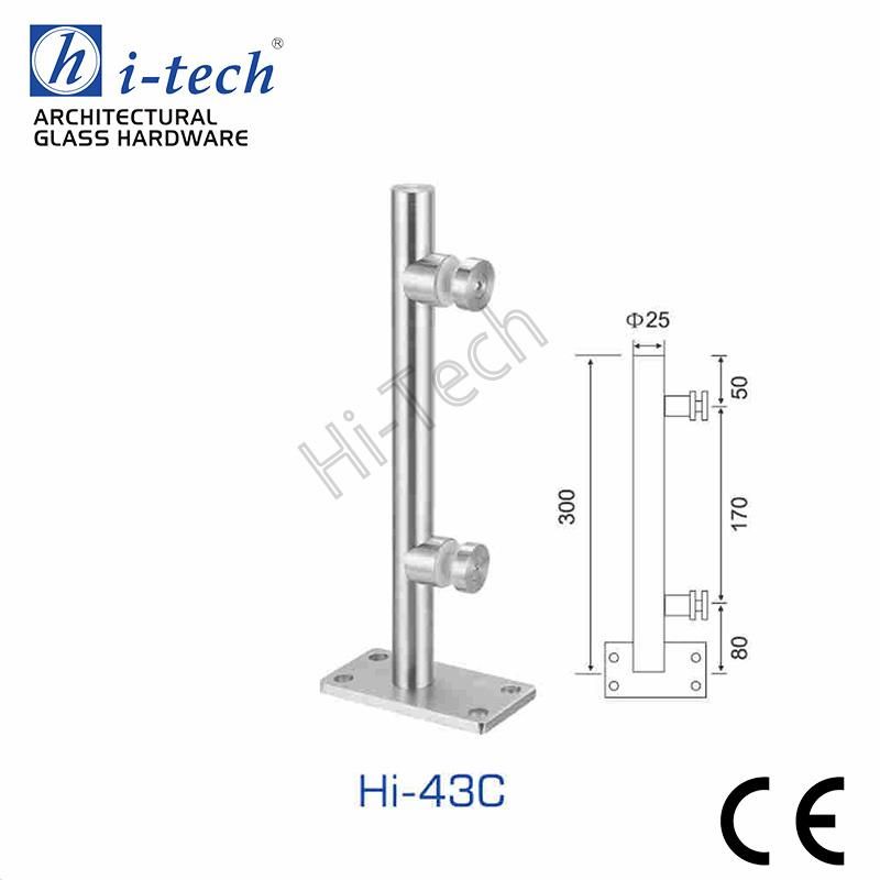 Hi-43c Glass Balustrade Hardware Stainless Steel Accessories Handrail Railing Post Guardrail Baluster Stair Fence