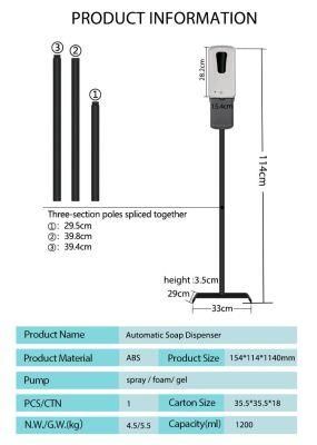 Professional Safety Independent Hand Sanitizer Contactless Soap Dispenser