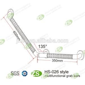 Nylon Cover 135 Degree Grab Bar Installation for Bathroom