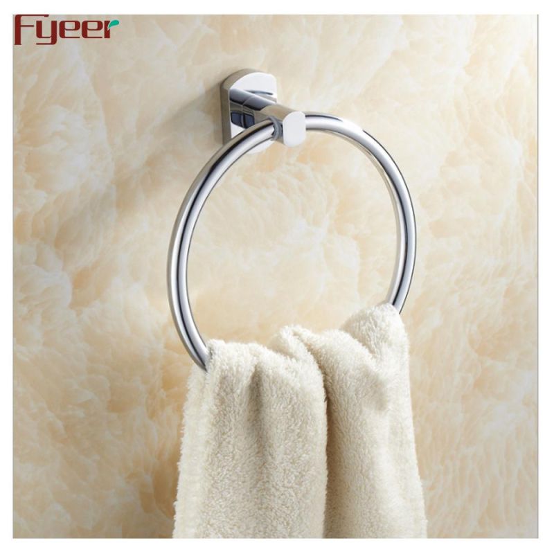 Fyeer Brass Chrome Plated Towel Ring