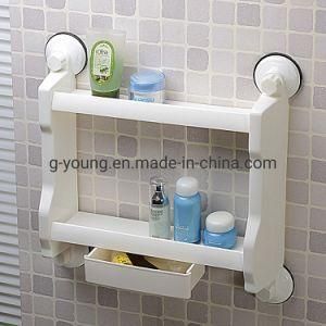 Plastic Suction Cup Bathroom Corner Storage Rack Shelf
