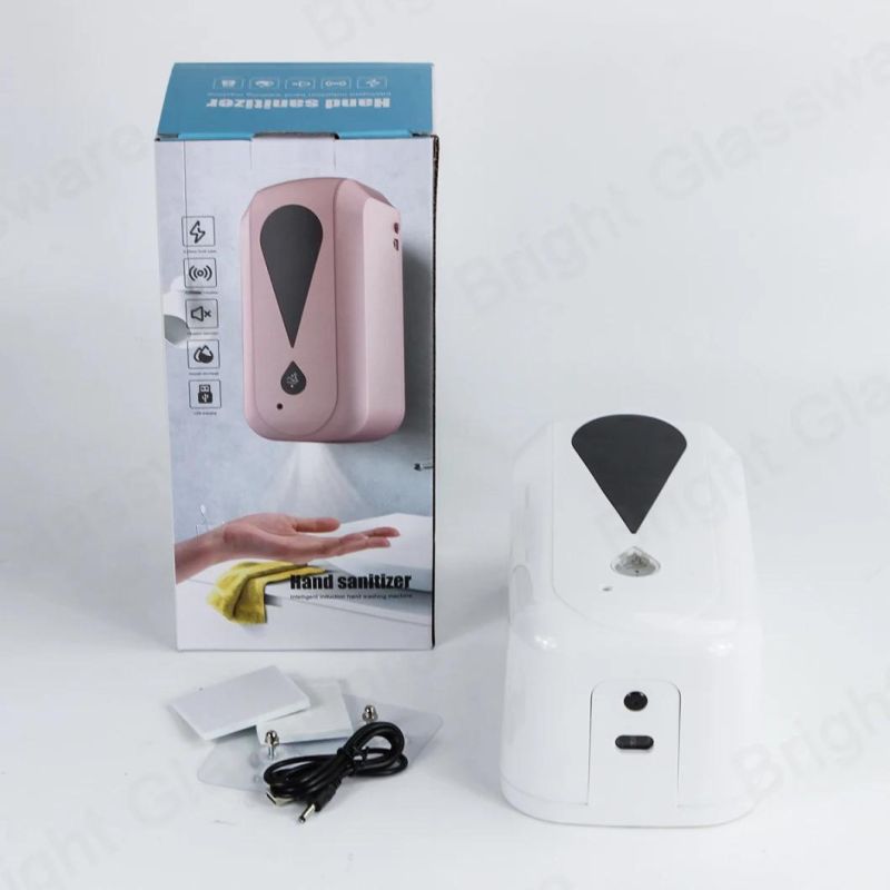 White Pink Plastic Hand Sanitizer Dispenser, Kitchen Electric Soap Dispenser