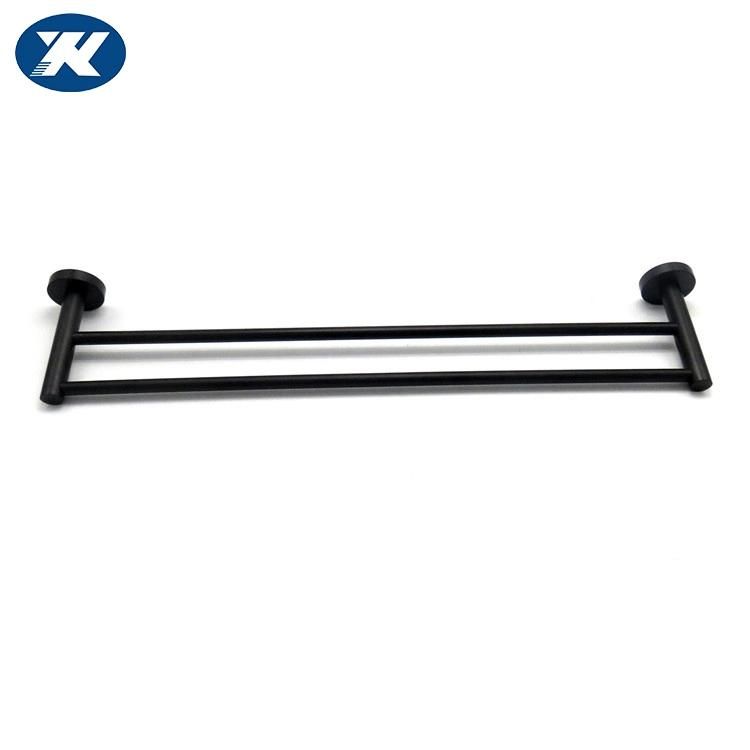Bathroom Accessories Matt Black Wall Mounted Stainless Steel Towel Rack Bathroom Towel Bar