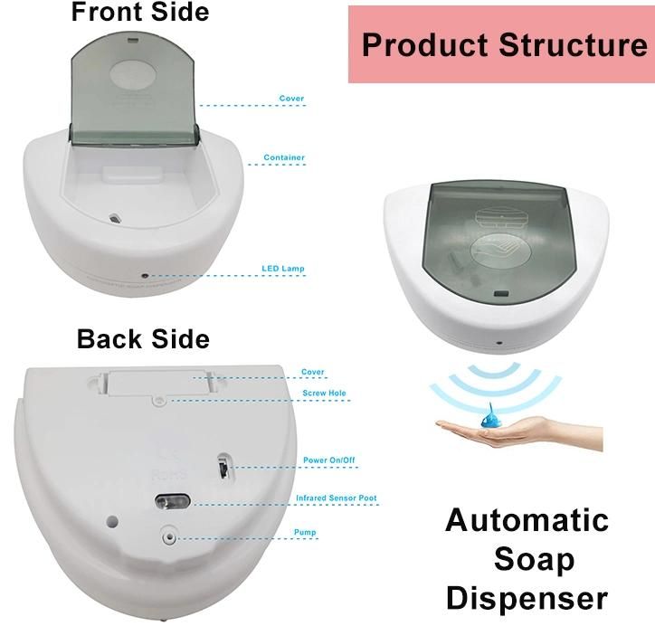 500ml Automatic Sanitizer Soap Dispenser Sensor Touchless Liquid Dispenser (BZ-105A)