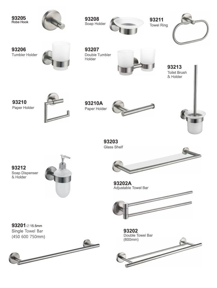 Bathroom Accessory Sets Bathroom Towel Holder Tissue Holder Cheap Sample Available Chrome Hotel Washroom Toilet Accessories 6 Piece Bathroom Accessories